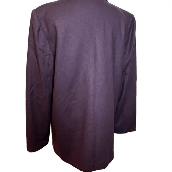 VTG Wool Blazer Plum Purple Single Button Size 12 Officecore Work Style Preppy - Picture 5 of 10